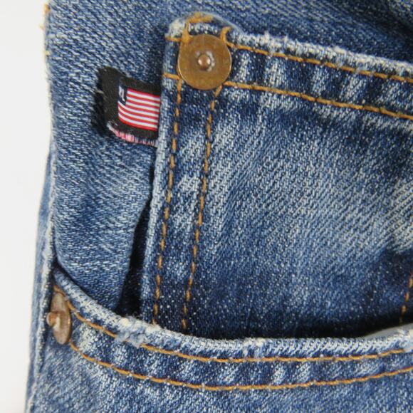 90s Vintage Ralph Lauren Jeans Dark Wash Boot Cut Retro Size 2 Waist 26" - Picture 7 of 9